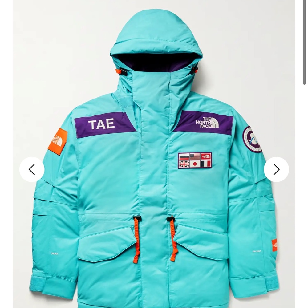 Blue TAE North face jacket size large